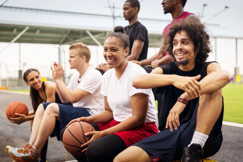 People playing sports